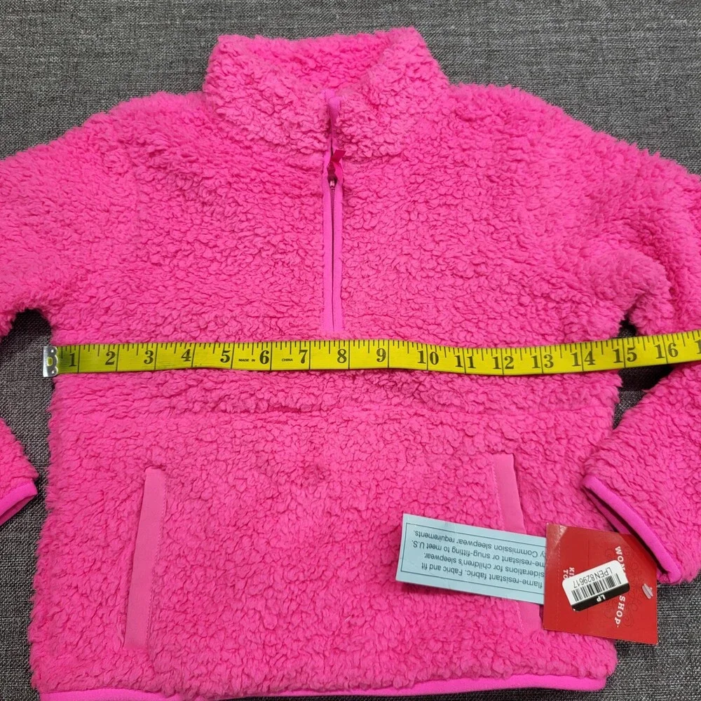 Wondershop Kids Faux Shearling Half Zip Up Pajama Pink X-Small Size 4/5 Pink